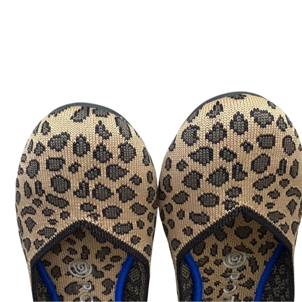 Rothy's Chocolate Spot Textile The Flat Slip On Comfort Shoes Women’s US 7.